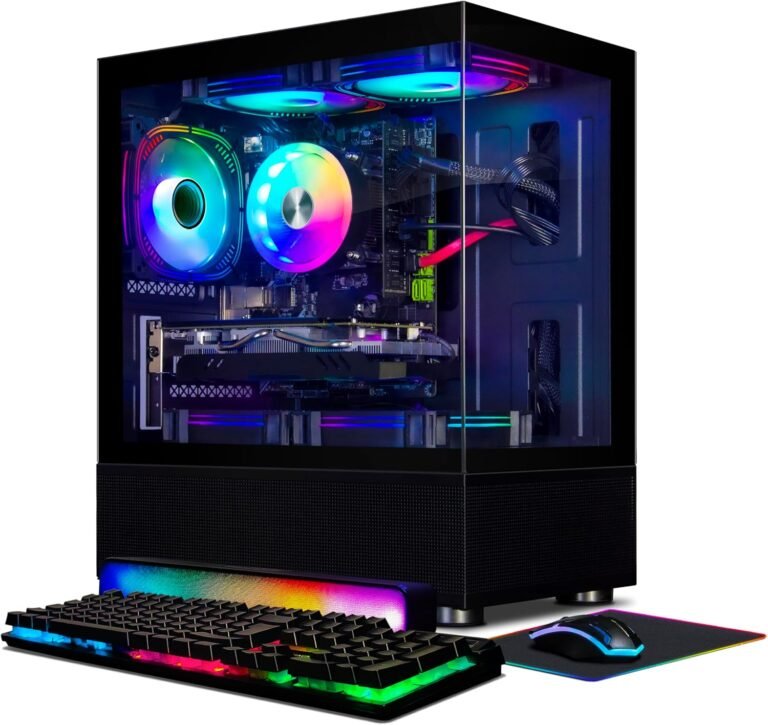 STGAubron Gaming Desktop PC, Radeon RX 580 16G GDDR5, Intel Core i7 3.4G as much as 3.9G, 32G RAM, 1T SSD, 600M WiFi, BT 5.0, RGB Fan x2, RGB Mouse Pad, RGB BT Sound Bar, Home windows 10 Residence