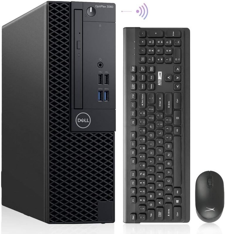 Dell OptiPlex 3060 Desktop Computer systems Home windows 11 Professional Hexa Core i7-8700 As much as 4.60GHz32GB DDR4 1TB M.2 NVMe SSD1TB HDDAX210 Constructed-in WiFi 6E Small Type Issue PC(Renewed) Black (OptiPlex 3060 SFF)