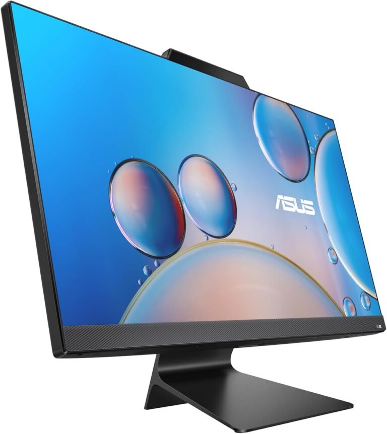 ASUS M3702 All-in-One, 27” FHD Show, AMD Ryzen™ 5 7520U Processor, 16GB RAM, 1TB SSD, Home windows 11 Residence, Kensington Lock, Black, M3702WFA-PB506