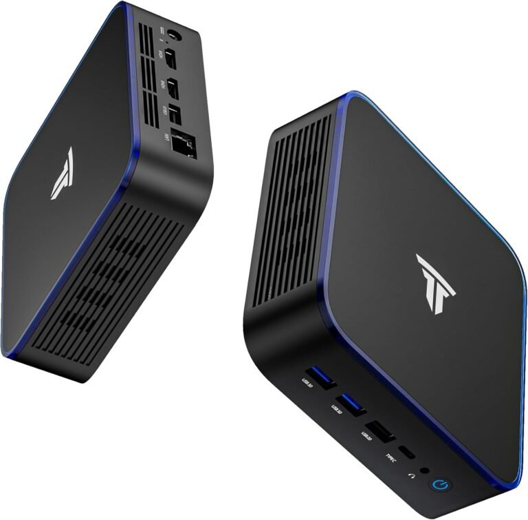 Home windows 11pro Mini PC, 16GB RAM & 512GB M.2 SSD Tiny Desktop Laptop, Alder Lake N95 CPU, 4 Cores 4 Threads Mini PC, Help 2.4G & 5.0G WiFi, Gigabit Ethernet Black
