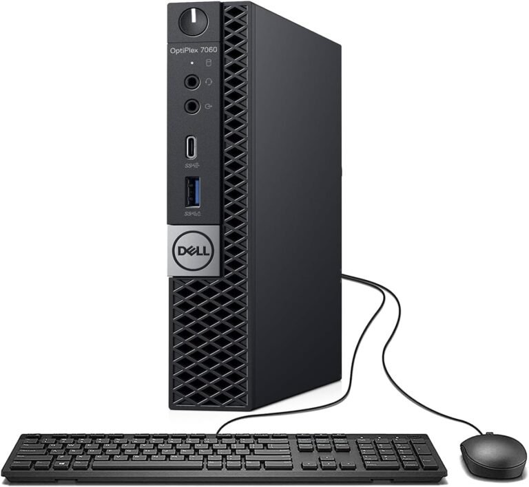 Dell OptiPlex 7060 Micro Desktop Enterprise PC, Intel Core i5-8500T 2.1GHz, 16GB, 512GB SSD, USB Kind-C, Home windows 11 (Renewed), Black