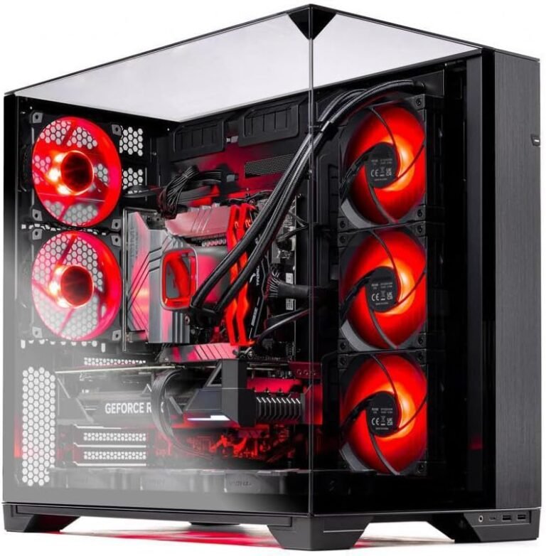 Skytech O11V Gaming PC Desktop, Ryzen 7 7700X 4.5 GHz (5.4GHz Turbo Increase), NVIDIA RTX 4070 Tremendous 12GB GDDR6X, 1TB Gen4 SSD, 32GB DDR5 RAM 5600 RGB, 750W Gold PSU, 360mm ARGB AIO, Wi-Fi, Win 11 Dwelling
