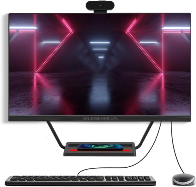 24” Computer systems with Charging Panel, i7 Quad-Core Desktop Pc with Digicam, 16G Ram 512G SSD IPS HD Show, WiFi Bluetooth for Residence Leisure Enterprise Workplace