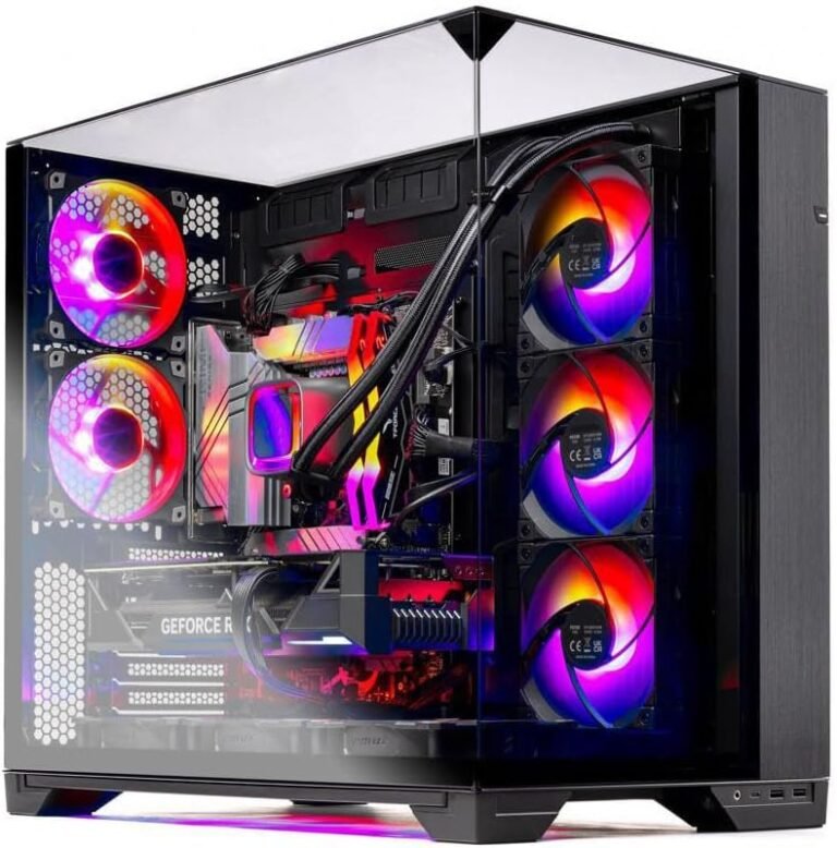 Skytech O11 Imaginative and prescient Gaming PC Desktop, Ryzen 7 7700X 4.5 GHz (5.4GHz Turbo Enhance), NVIDIA RTX 4070 Ti Tremendous 16GB GDDR6X, 2TB Gen4 SSD, 32GB DDR5 RAM 5600 RGB, 750W Gold PSU, ARGB AIO, Wi-Fi