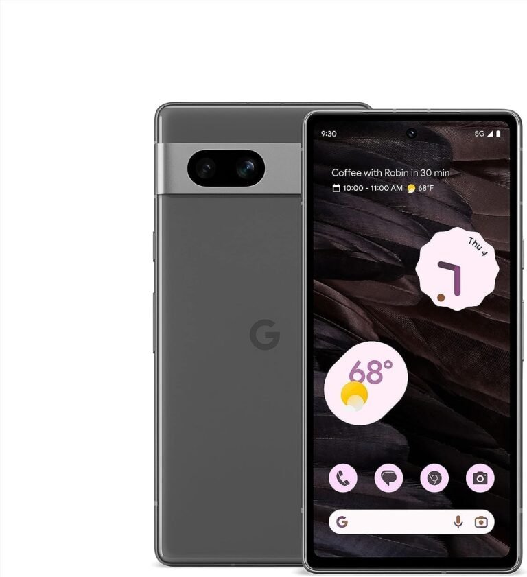 Google Pixel 7a – Unlocked Android Cell Cellphone – Smartphone with Huge Angle Lens and 24-Hour Battery – 128 GB – Charcoal
