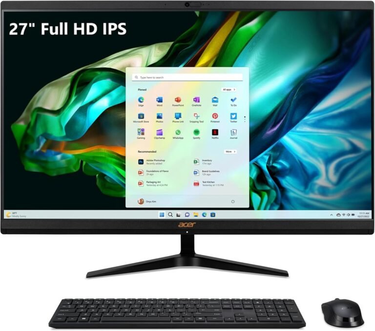 Acer Aspire C27-1800-UR12 AIO Desktop | 27″ Full HD IPS Show | Intel Core i5-12450H | Intel UHD Graphics | 16GB DDR4 | 1TB PCIe Gen 4 SSD | Intel Wi-fi Wi-Fi 6E | Wi-fi Keyboard & Mouse