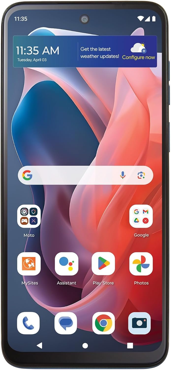Tracfone | Motorola Moto g Play 2024 | Locked | 64GB | 5000mAh Battery | 50MP Quad Pixel Digital camera | 6.5-in. HD+ 90Hz Show | Sapphire Blue