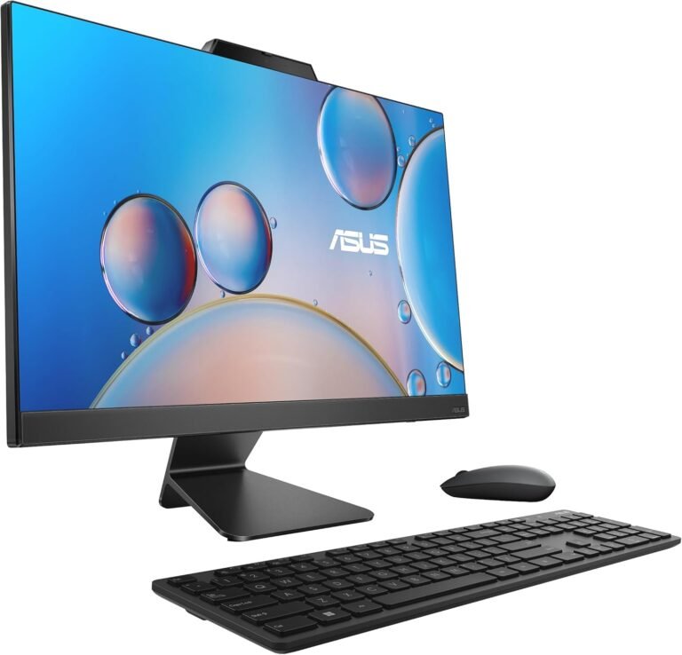 ASUS M3402 All-in-One, 23.8” FHD Show, AMD Ryzen™ 3 7320U Processor, 8GB RAM, 512GB SSD, Home windows 11 Dwelling, Kensington Lock, Black, M3402WFA-PB303