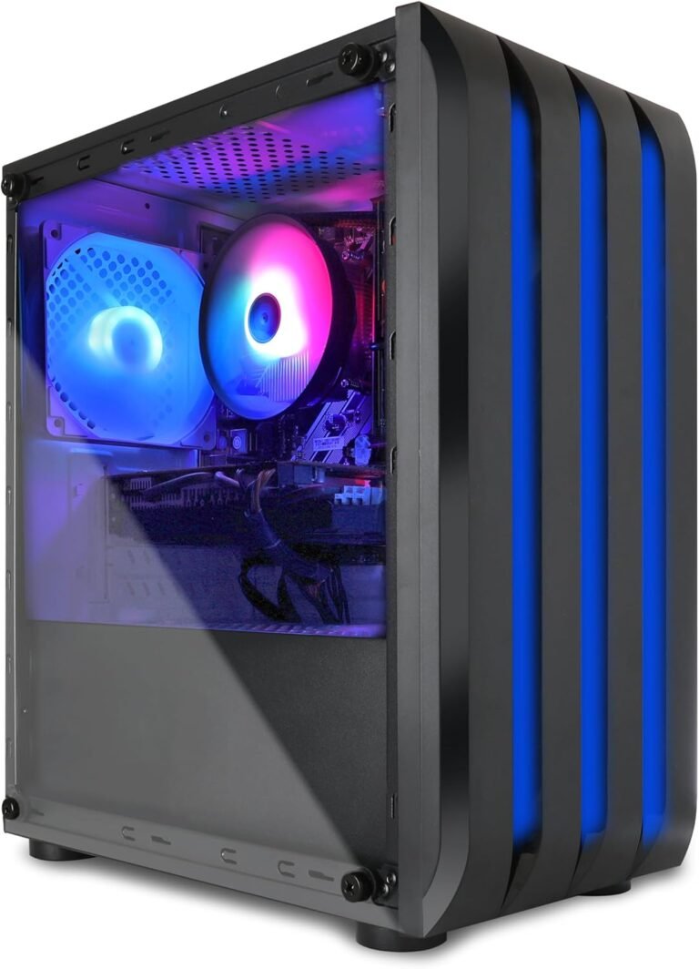 Blackout Computer systems Gaming Desktop PC Laptop, Intel Core i7 3.6 GHz as much as 4.0 GHz,AMD Radeon RX 580 8G GDDR5,16GB RAM,1TB NVME SSD, Home windows 10 Professional, WiFi, Bluetooth 5.0, VR Prepared,RGB Followers x4 (Renewed)