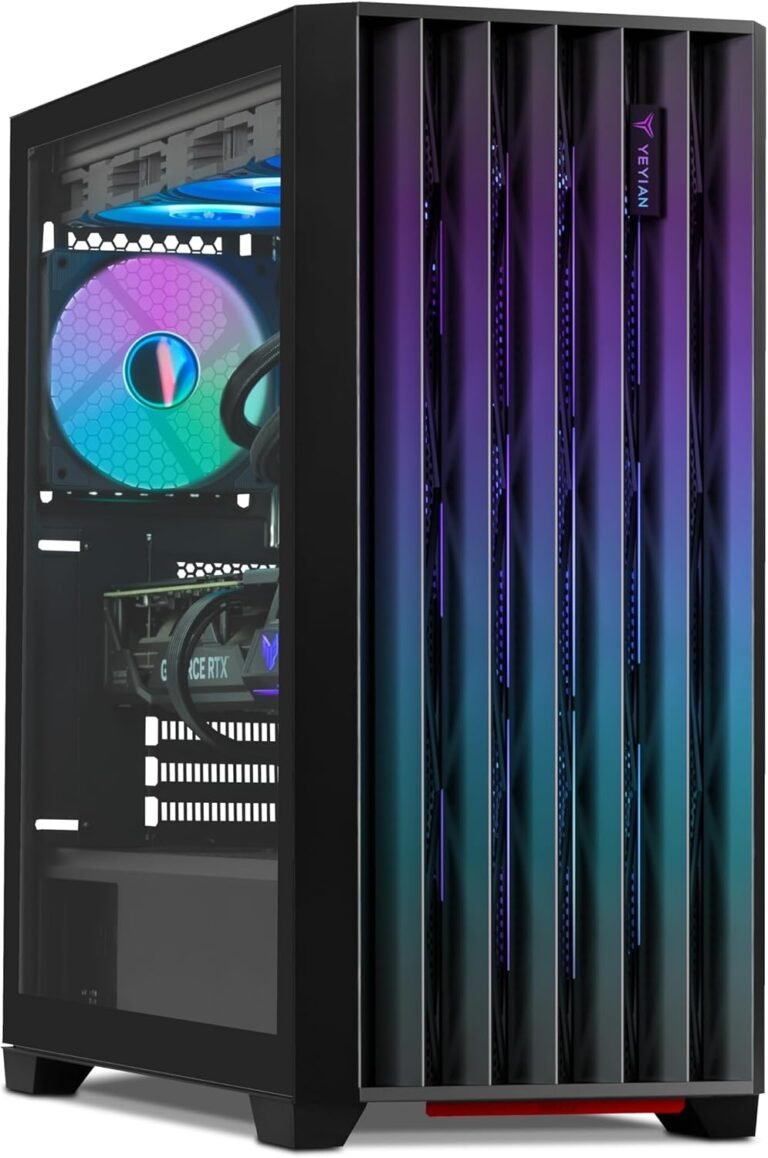 YEYIAN Phoenix Gaming PC, Intel 14th Gen Core i9 14900KF, GeForce RTX 4070 Tremendous Desktop Pc, 1TB NVMe SSD, 32GB DDR5 6000MHz, Intel Z790 Chipset, 360mm Liquid Cooled, Win 11 VR Prepared AI Powered