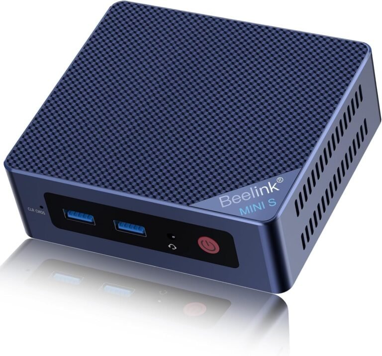 Beelink Mini PC, Mini S12 Professional Intel twelfth N100(As much as 3.4GHz), 16GB DDR4 500GB M.2 SSD, Mini Desktop Computer systems Help 4K Twin HDMI Show/WiFi6/BT5.2/USB3.2/1000Mbps LAN/WOL House/Workplace