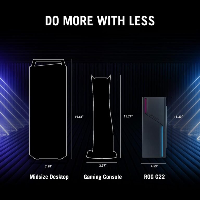 2024 ROG G22CH-DH564 Gaming Desktop PC, Small Kind Issue, Intel Core i5-14400F, NVIDIA GeForce RTX 4060 Twin, 1TB SSD Gen 4, 16GB DDR5 RAM, Home windows 11, G22CH-DH564