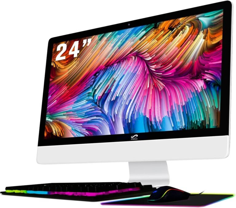 All-in-One Desktop, 24″ FHD Show, Quad-Core i7 3.1 as much as 3.9GHz, 16G Reminiscence, 512G SSD, WiFi 5, Bluetooth, RGB Keyboard & Mouse & Mouse Pad, Webcam, W10H64