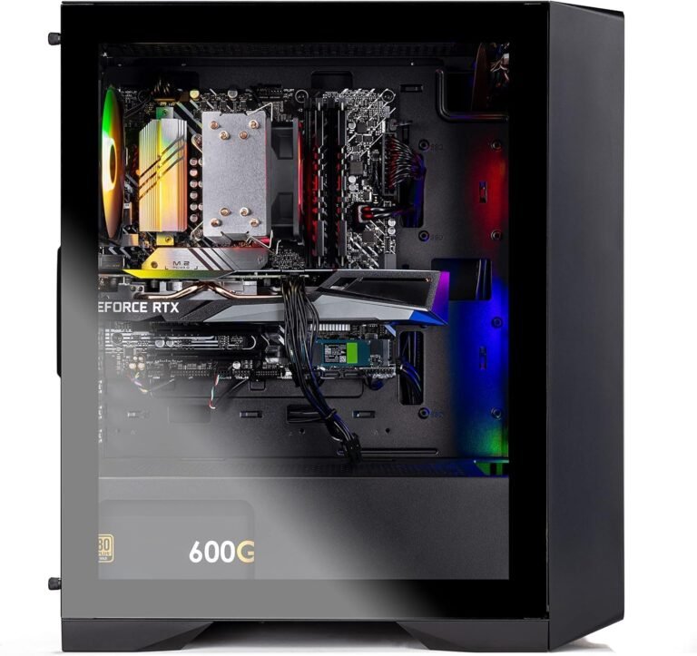 Skytech Nebula Gaming PC Desktop, Ryzen 5 5500 3.6 GHz (4.2GHz Turbo Increase), NVIDIA RTX 3050 8GB GDDR6, 500GB SSD, 16GB DDR4 RAM 3200, 650W Gold PSU, Wi-Fi, Win 11