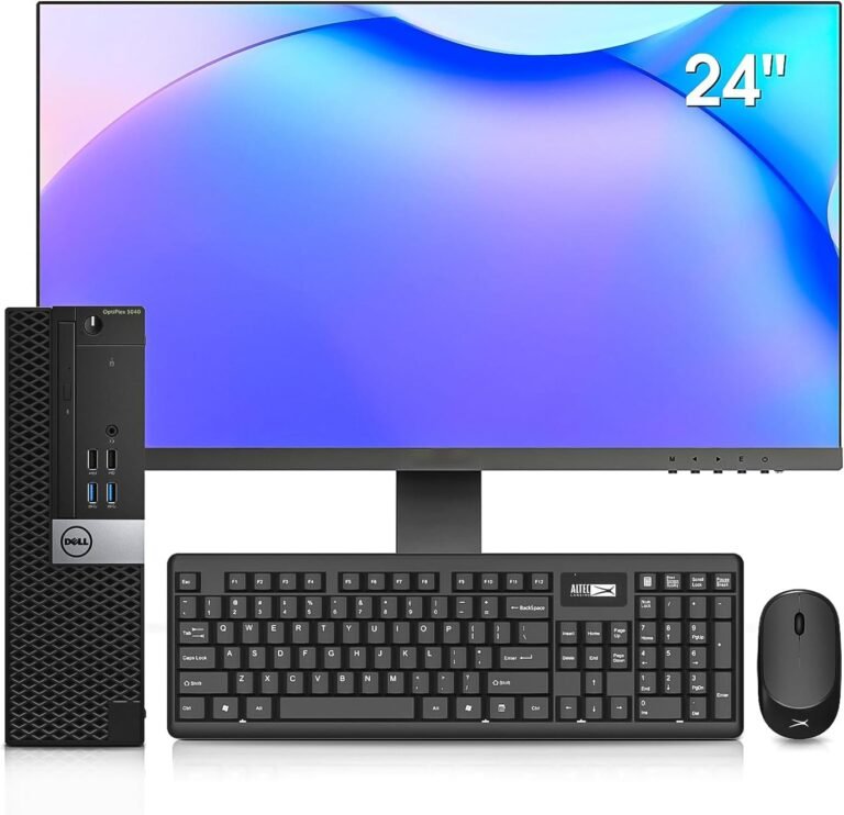 Dell OptiPlex 5040 Desktop Computer systems with 24″ Monitor PC Bundle,i7-6700 3.4GHz,16GB Ram New 512GB M.2 NVMe SSD,Intel AC8260 Constructed-in WiFi Bluetooth, HDMI Twin Monitor Help,Home windows 10 Professional(Renewed)