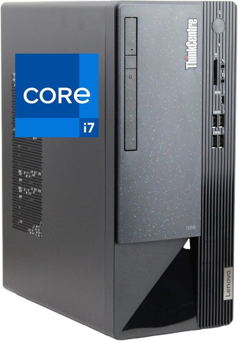 Lenovo ThinkCentre Neo 50T Gen 3 Tower Pc – Intel i7-12700K, 32GB Ram, 1TB NVMe SSD, DisplayPort, HDMI, VGA, DVD-RW, USB Sort-C, Card Reader, Wi-Fi, Bluetooth – Home windows 11 Professional, Black Desktop