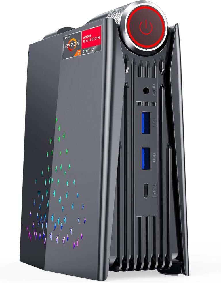 ACEMAGICIAN [Gaming PC] Ryzen Mini PC, AMD Ryzen 7 5800U(as much as 4.4Ghz) 16GB DDR4 512GB NVME SSD Mini Desktop Pc, Mini Computer systems [WiFi6/BT5.2] [4K UHD/RGB Lights/3 Adjustable Mode PC Gaming]