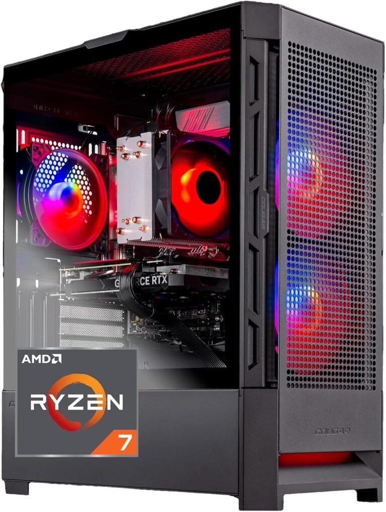 Skytech Blaze4 Mini Gaming PC Desktop, Ryzen 7 5700 3.7 GHz (4.6GHz Turbo Increase), NVIDIA RTX 4060 8GB GDDR6X, 1TB SSD, 16GB DDR4 RAM 3200, 650W Gold PSU, Wi-Fi, Win 11 House