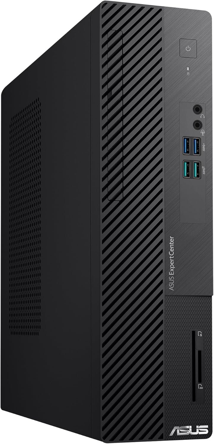 ASUS ExpertCenter D5 Small Kind Issue Desktop PC, Intel Core i7-13700, 16GB DDR4 RAM, 1TB PCIe SSD, Home windows 11 Professional, Black, D500SE-AH704