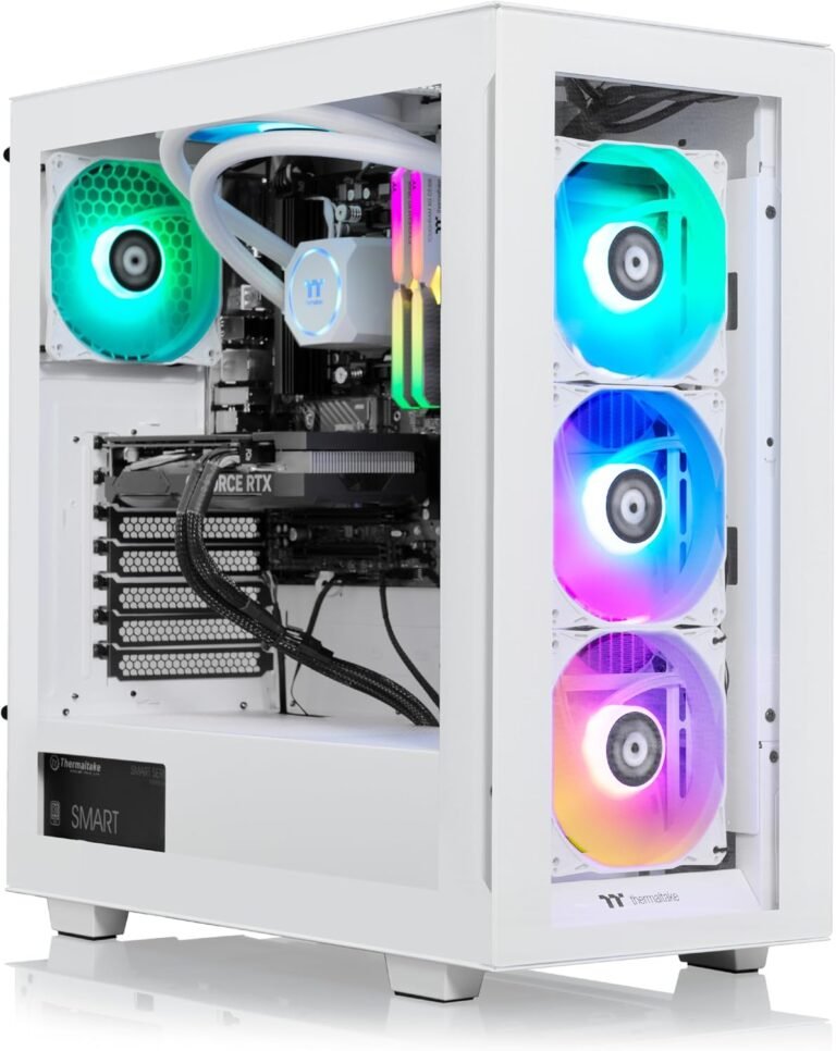 Thermaltake LCGS View 460 Gaming Desktop (AMD Ryzen™ 5 7600X, 32GB 5600MT/s DDR5 RGB Reminiscence, NVIDIA® GeForce RTX™ 4060, 1TB NVMe M.2, WiFi, Home windows 11) V35S-B650-460-LCS,Black