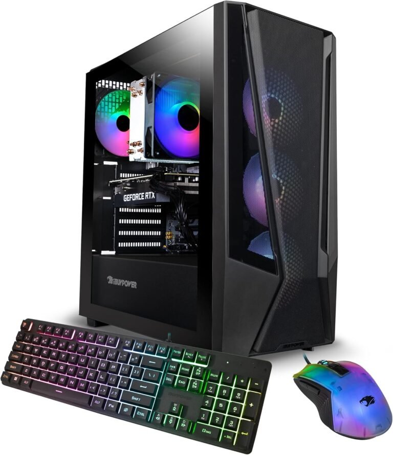 iBUYPOWER Hint 7 Mesh Gaming PC Pc Desktop TMA7N3501 (AMD Ryzen 7 5700, RTX 3050 6GB, 16GB DDR4 RGB 3200MHz (8×2), 1TB NVMe, WiFi Prepared, Home windows 11 Dwelling Superior)