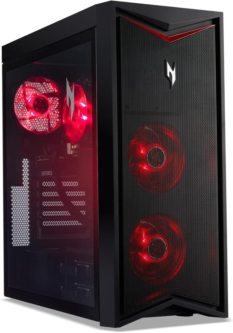 Acer Nitro 70 N70-130-UR13 Gaming Desktop | AMD Ryzen 9 7900 12-Core Processor | NVIDIA GeForce RTX 4070 | 32GB DDR5 4800MHz | 1TB PCIe Gen 4 SSD | Wi-Fi 6E | Home windows 11 Dwelling