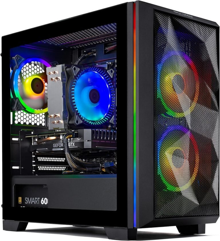 Skytech Gaming Chronos Mini Gaming PC Desktop – Intel Core i3 10100F 3.6 GHz, GTX 1650, 500GB SSD, 16G DDR4 3200, 600W Gold PSU, AC Wi-Fi, Home windows 10 House 64-bit,Black