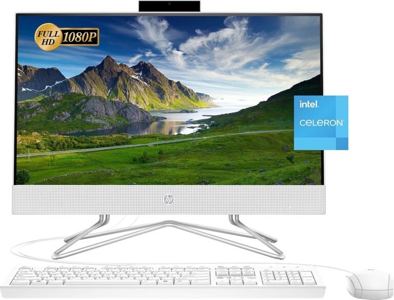 HP 2022 Latest All-in-One Desktop, 21.5″ FHD Show, Intel Celeron J4025 Processor, 16GB RAM, 512GB PCIe SSD, Webcam, HDMI, RJ-45, Wired Keyboard&Mouse, WiFi, Home windows 11 Dwelling, White