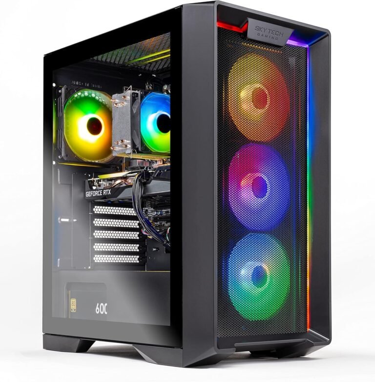 Skytech Nebula Gaming PC Desktop, Intel i3 10105F 3.7 GHz (4.4GHz Turbo Enhance), NVIDIA GTX 1650 4GB GDDR6, 500GB SSD, 16GB DDR4 RAM 3200, 650W Gold PSU, Wi-Fi, Win 11 House