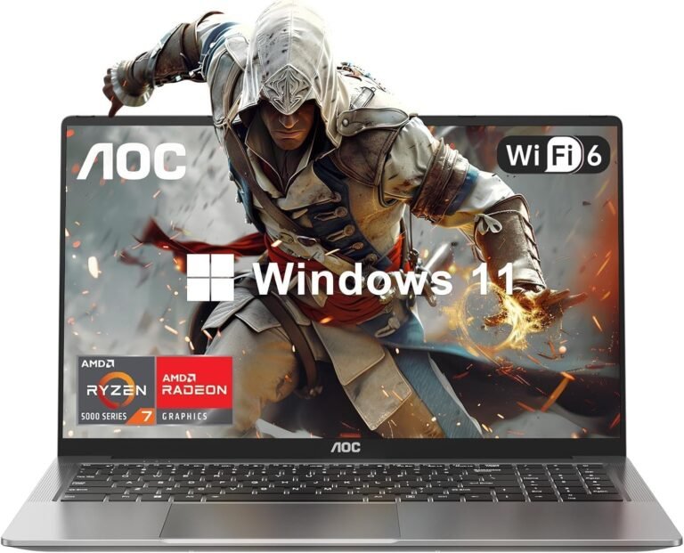 AOC Gaming Laptop computer with AMD Ryzen 7 Processor(8C/16T, As much as 4.3GHz) 16.1“ FHD Show Laptop computer Pc with Backlit Keyboard, 16GB RAM 512GB NVMe SSD, WiFi 6, HDMI, USB3.2, Sort-C, 53Wh Battery