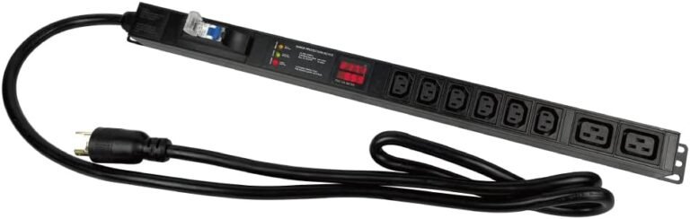 Metered-Breaker-Surge Safety PDU, 240V, L6-30P, 30A, 7200watts, (6) C13 & (2) C19 Shops, Crypto Mining PDU, Information Centre PDU, ASIC/RIGS PDU