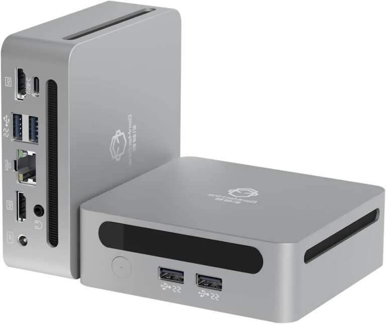Mini PC AMD Ryzen 7 5700U Mini Computer systems As much as 4.3GHz 8c/16t, 32GB DDR4, 1TB SSD & M.2 NVME, Gaming PC with Wifi6/BT5.2/DHMI/DP, Gaming/Workplace/Design