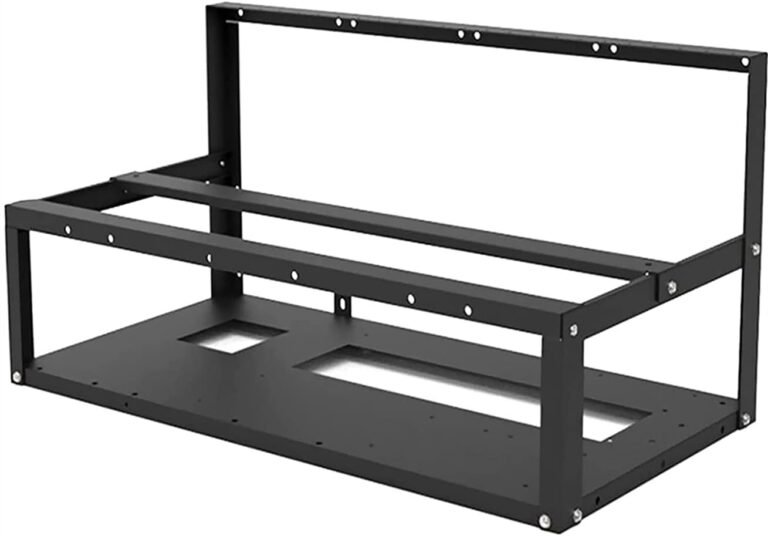 8GPU Mining Rig Body, Metal Open Air Miner Mining Laptop Body Rig Case for Crypto Coin Forex Bitcoin ETH ETC ZEC Mining Equipment Instruments – Body Solely, Followers & GPU isn’t Included