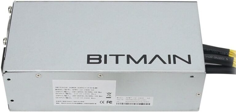 New Bitmain Antminer APW7 PSU 1800w 110v 220v Energy Provide 6-pin Connector for Antminer S9, Z15, L3++, GPU Miner or Goldshell Kd Box1