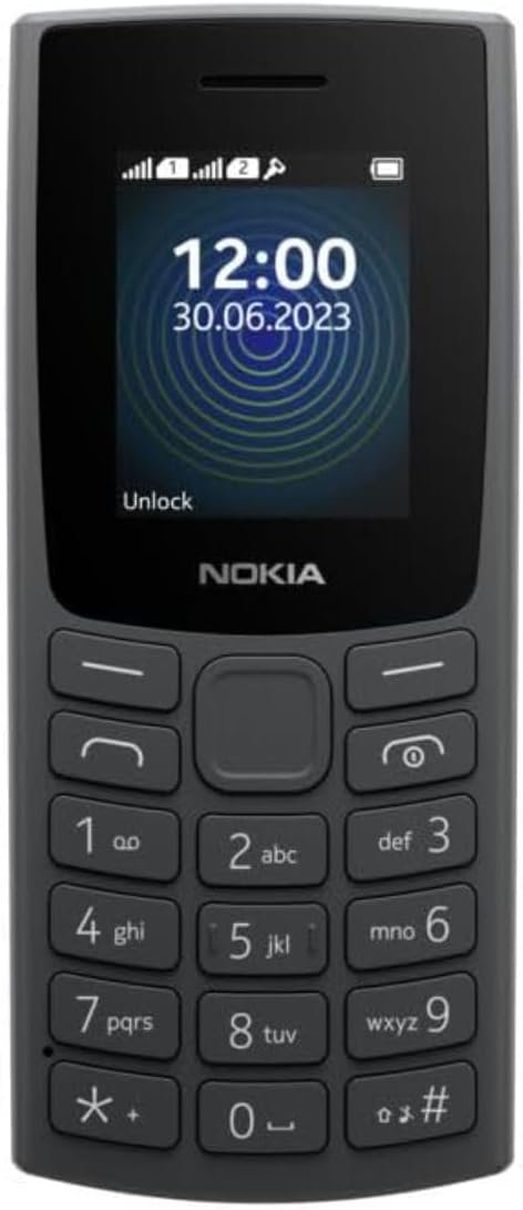 Nokia 105 4G | Twin SIM | GSM Unlocked Cellular Telephone | Volte | Charcoal | Worldwide Model | Not AT&T/Cricket/Verizon Suitable