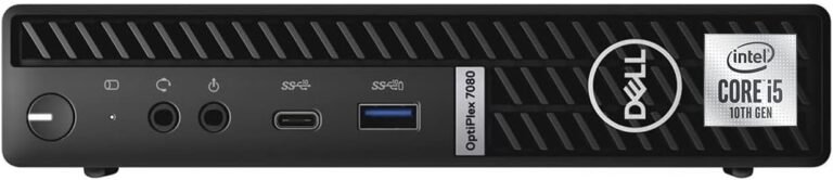 Dell OptiPlex 7080 Micro Type Issue Mini Enterprise Desktop, Intel Core i5-10500T Processor, 16GB RAM, 256GB PCIe SSD, RJ45, DisplayPort, Wi-Fi 6, Home windows 11 Professional (Renewed)