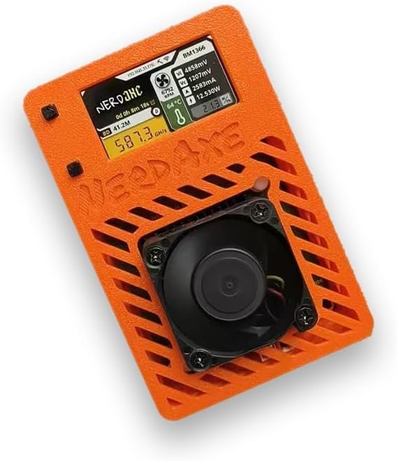NerdAxe Bitaxe Extremely BM1366 Asic Chip 500Gh/s Full Package with Show Bitcoin Miner ASIC Micro Miner Solo Lottery Miner Residence Use