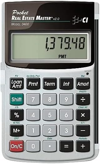 Calculated Industries 3400 Pocket Actual Property Grasp Monetary Calculator