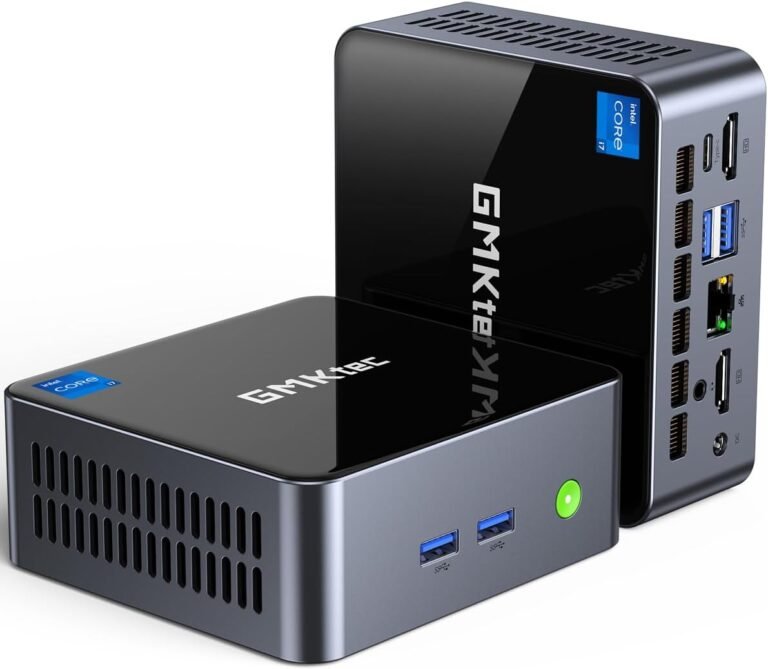 GMKtec Mini PC Home windows 11 Professional Intel Core i7-1195G7 (Turbo 5.0 GHz) 32GB DDR4 1TB SSD Desktop Mini Computer systems WiFi 6, BT 5.2/ DP, HDMI/RJ45 2.5G/USB4.0
