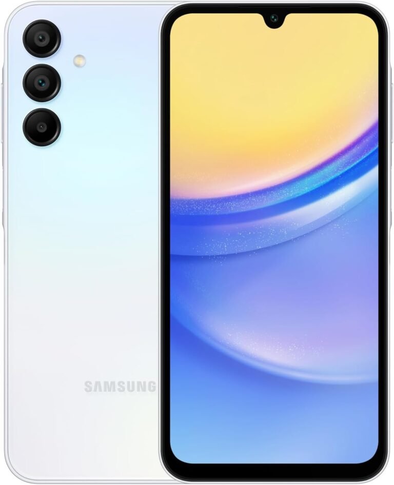 SAMSUNG Galaxy A15 5G A Collection Cell Cellphone, 128GB Unlocked Android Smartphone, AMOLED Show, Expandable Storage, Knox Safety, Tremendous Quick Charging, US Model, 2024, Gentle Blue