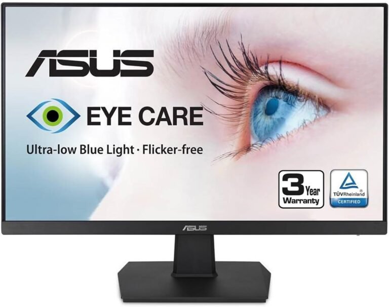 ASUS VA27EHE 27” Eye Care Monitor Full HD (1920 x 1080) IPS 75Hz Adaptive-Sync HDMI D-Sub Frameless,Black