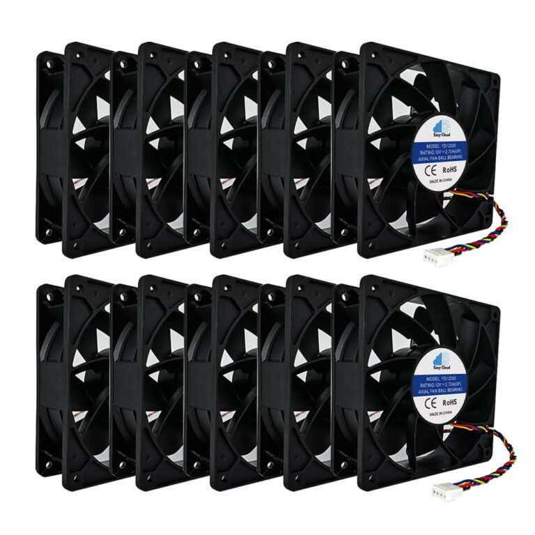 120mm Cooling Miner Fan Excessive Pace Twin Ball Bearing Bitcoin(BTC) Mining Machine Fan, Asic Antminer Alternative Fan for Bitmain S19, L7, S9, L3+, K7, KA3, Z15, D9, E9 Mining Rig, 4Pin – 10 Pack