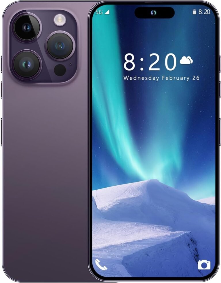 I14 ProMAX Unlocked Cell Cellphone,Smartphone Lengthy Battery Life 6.82″ HD Display screen Unlocked Telephones, 6+256GB Android 13.0 with 128G Reminiscence Card, Twin SIM/Fingerprint Lock/Face ID/GPS (Purple)