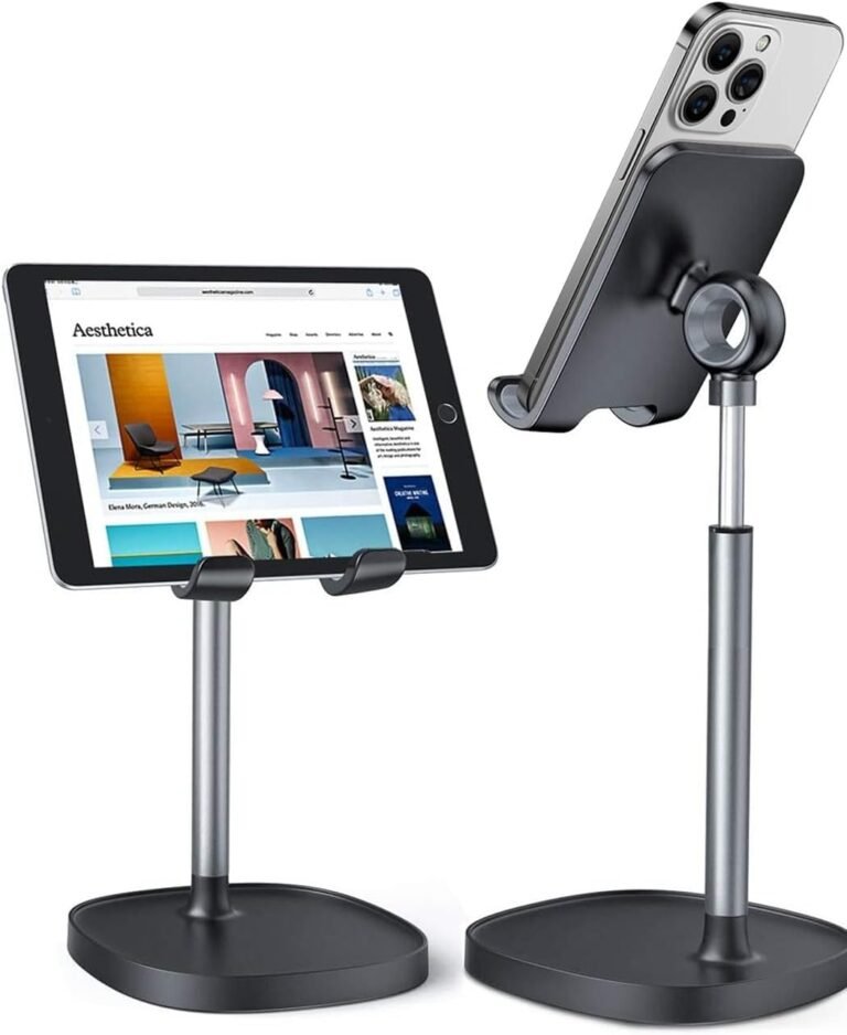 LISEN Cell Telephone Stand Adjustable Telephone Holer for Desk, Laptop Workplace Desk Equipment for iPhone 16 Holder Girls Kitchen Necessities Matches All Cellular Telephones Swap Kindle iPads Pill 4-10in