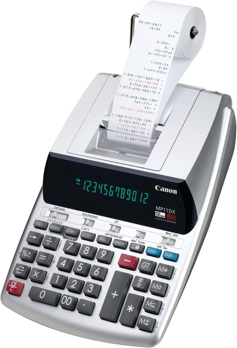 Canon Workplace Merchandise 2198C001 Canon MP11DX-2 Desktop Printing Calculator with Foreign money Conversion, Clock and Calendar