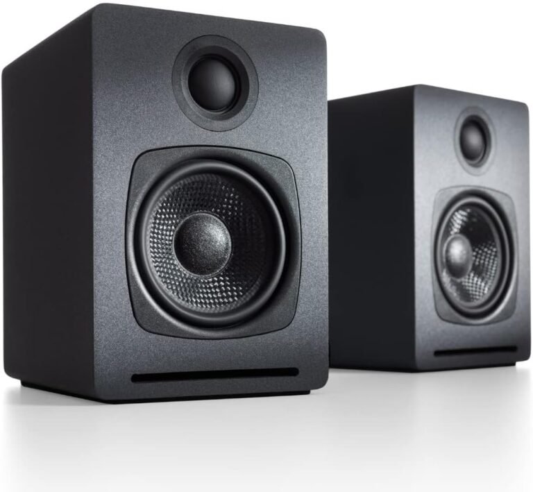 Audioengine A1-MR 60W Wired Desktop Audio system – Laptop Audio system with Subwoofer Out