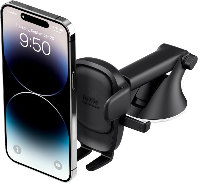 iOttie Simple One Contact 6 Common Automobile Mount Dashboard & Windshield Suction Cup Cellphone Holder for iPhone Samsung, Google, All Smartphones
