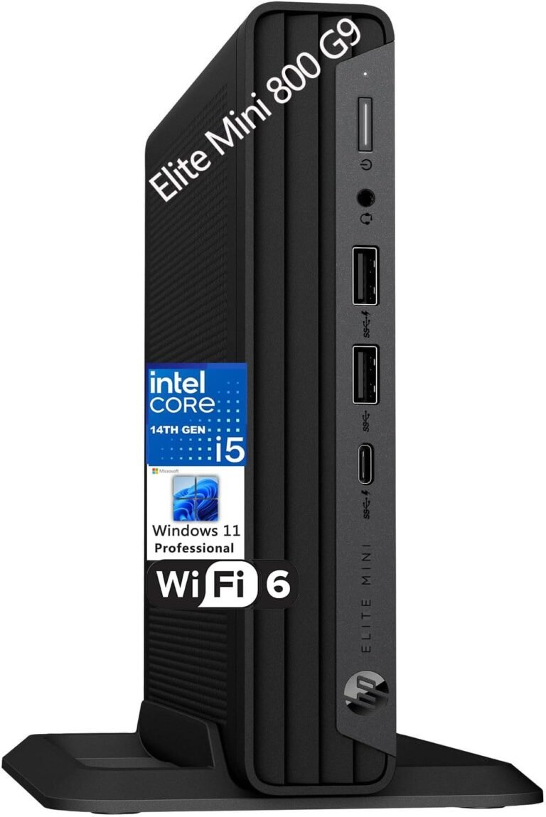 HP Elite Mini 800 G9 Enterprise Desktop Laptop, 14th Gen Intel 14-Core i5-14500 (Beat i7-13700), 32GB DDR5 RAM, 1TB PCIe SSD, WiFi 6, Bluetooth, Kind-C, Keyboard and Mouse, Home windows 11 Professional Vent-HEA
