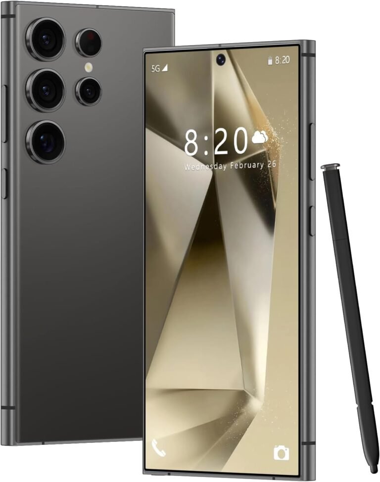 S24 Extremely Unlocked Telephone, (8+256GB+128GB) Unlocked Smartphone, US model for Android telephones, Lengthy Battery Life 6800mAh, 6.8″ HD Display, 48MP+108MP Digicam, Twin SIM, Face ID, GPS, 5G (Black)