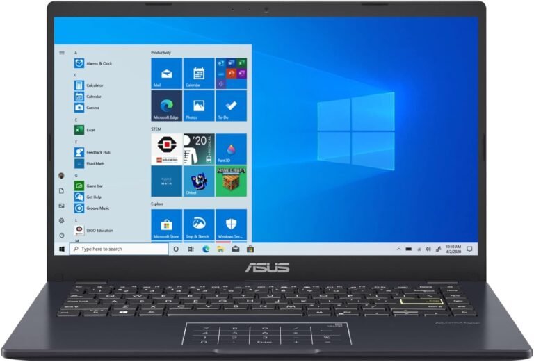 ASUS E410 Intel Celeron N4020 4GB 64GB 14-Inch HD LED Win 10 Laptop computer (Star Black)